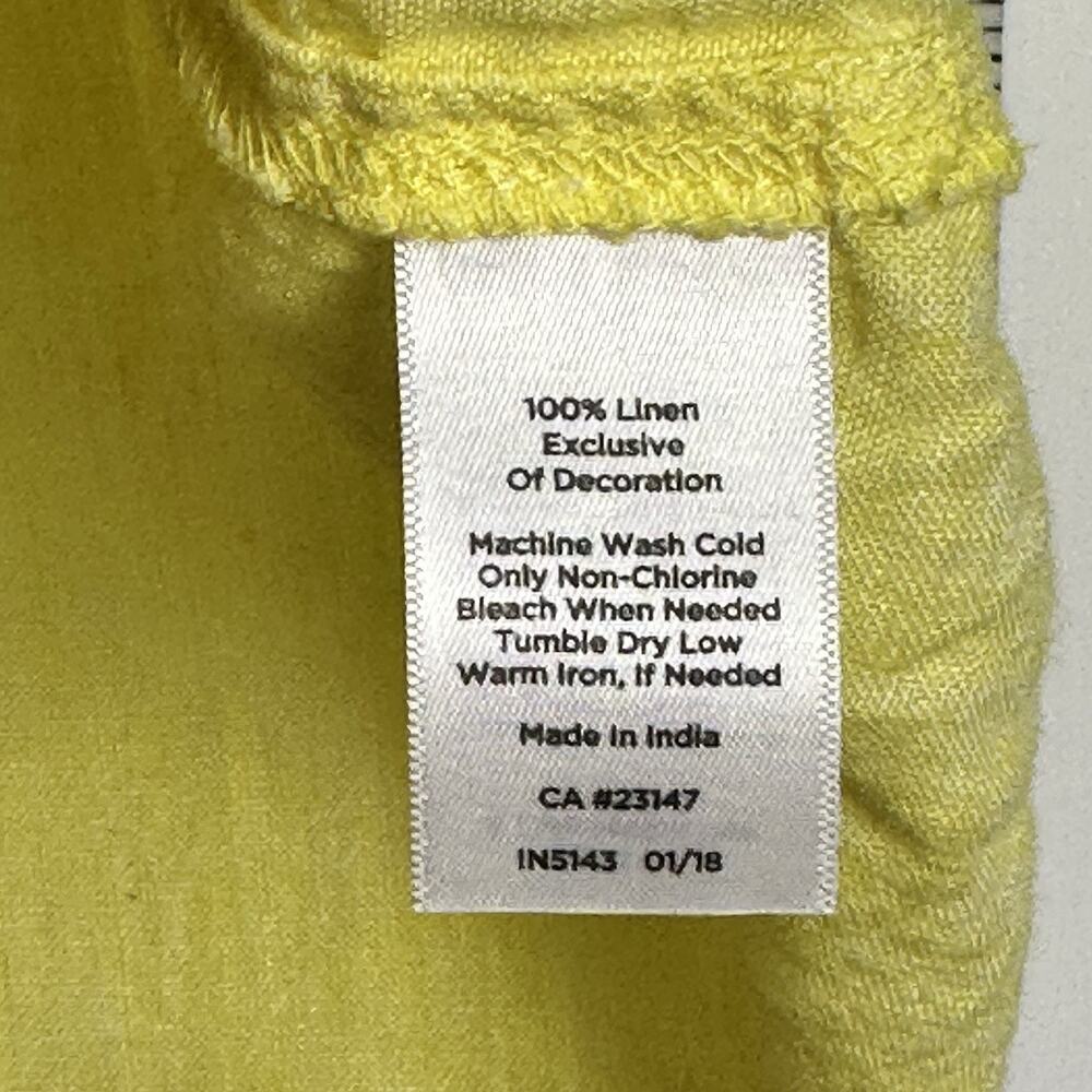Talbots Irish Linen Yellow Sleeveless Tank Top Lagenlook Women’s Size XL - Picture 6 of 8